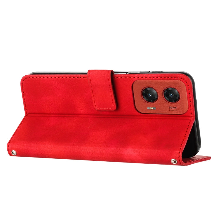 For Motorola Moto G Stylus 5G 2024 Dream Triangle Leather Phone Case with Lanyard(Red) - Motorola Cases by PMC Jewellery | Online Shopping South Africa | PMC Jewellery | Buy Now Pay Later Mobicred