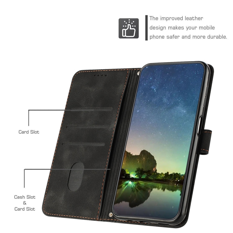 For Motorola Moto G Stylus 5G 2024 Dream Triangle Leather Phone Case with Lanyard(Black) - Motorola Cases by PMC Jewellery | Online Shopping South Africa | PMC Jewellery | Buy Now Pay Later Mobicred