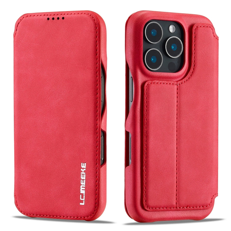 For iPhone 16 Pro Max LC.IMEEKE Hon Ancient Series Flip Leather Phone Case(Red) - free shipping - PMC Jewellery - Order now!