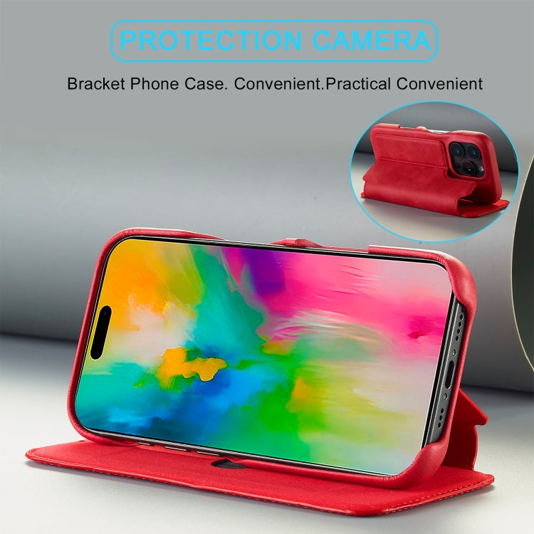 For iPhone 16 Pro Max LC.IMEEKE Hon Ancient Series Flip Leather Phone Case(Red) - free shipping - PMC Jewellery - Order now!