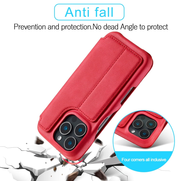 For iPhone 16 Pro Max LC.IMEEKE Hon Ancient Series Flip Leather Phone Case(Red) - free shipping - PMC Jewellery - Order now!