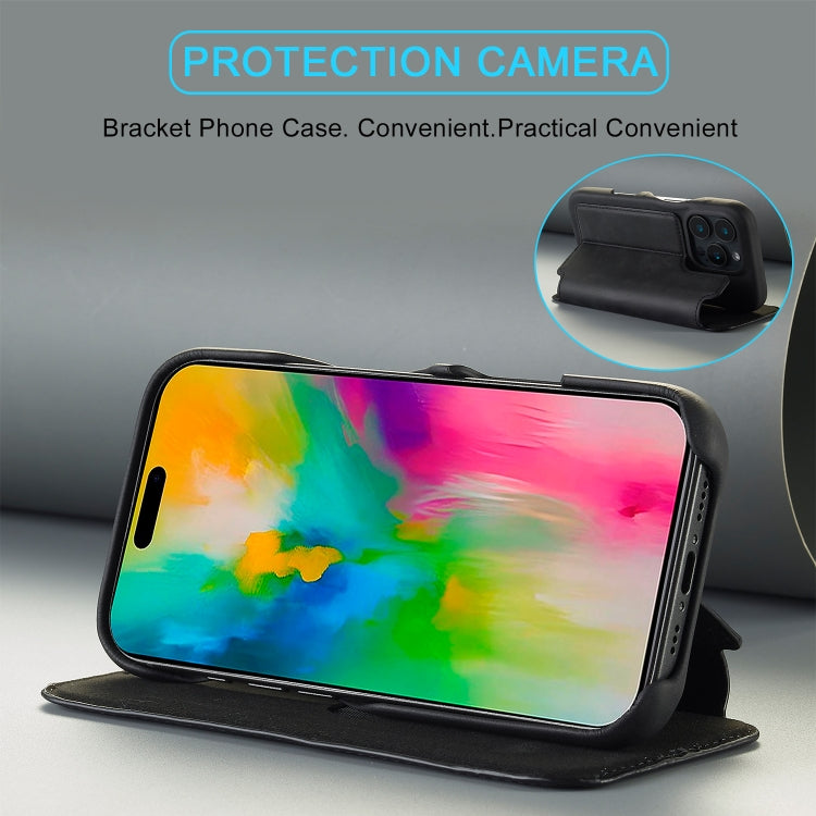 For iPhone 16 Pro LC.IMEEKE Hon Ancient Series Flip Leather Phone Case(Black) - free shipping - PMC Jewellery - Order now!