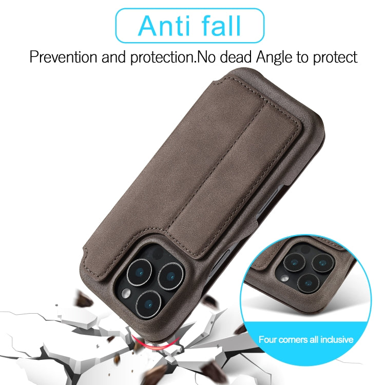 For iPhone 16 Pro LC.IMEEKE Hon Ancient Series Flip Leather Phone Case(Coffee) - free shipping - PMC Jewellery - Order now!