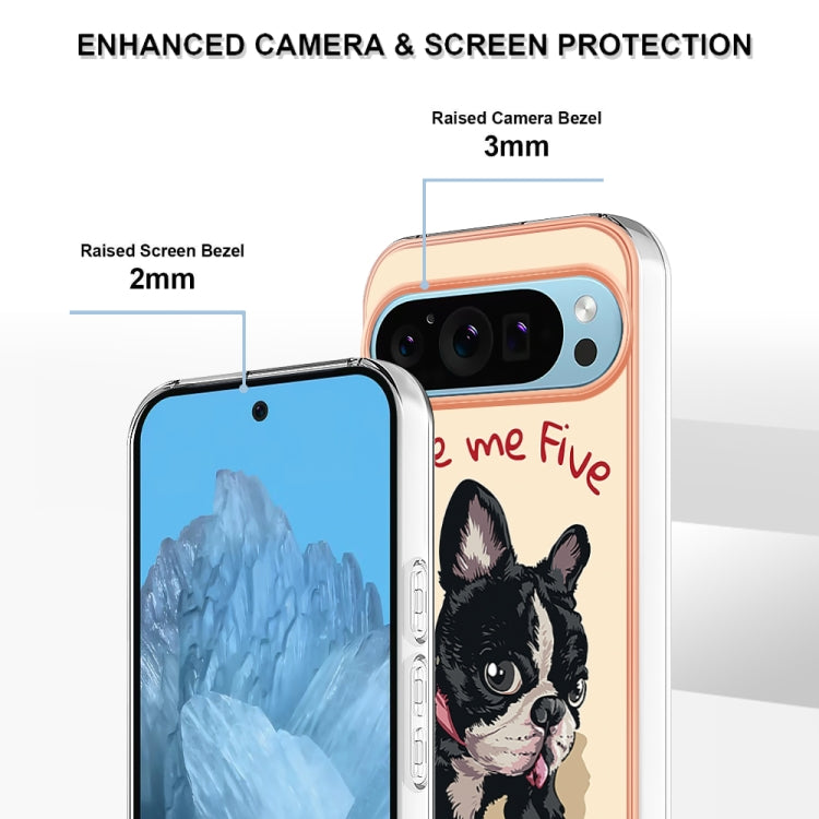 For Google Pixel 9 / 9 Pro Electroplating Dual-side IMD Phone Case(Lucky Dog) - Google Cases by PMC TechLife | Online Shopping South Africa | PMC TechLife | Buy Now Pay Later Mobicred