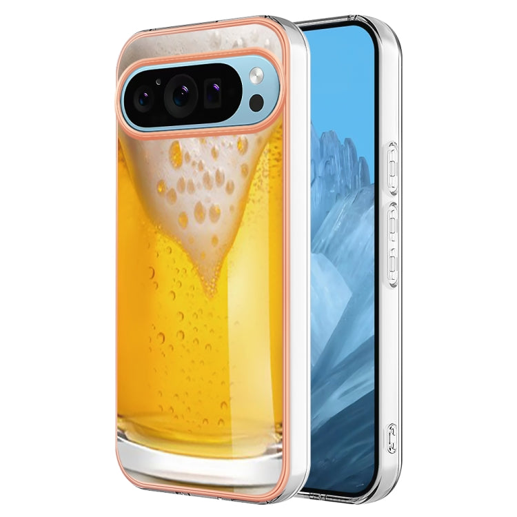 For Google Pixel 9 / 9 Pro Electroplating Dual-side IMD Phone Case(Draft Beer) - Google Cases by PMC TechLife | Online Shopping South Africa | PMC TechLife | Buy Now Pay Later Mobicred