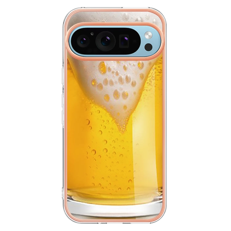 For Google Pixel 9 / 9 Pro Electroplating Dual-side IMD Phone Case(Draft Beer) - Google Cases by PMC TechLife | Online Shopping South Africa | PMC TechLife | Buy Now Pay Later Mobicred
