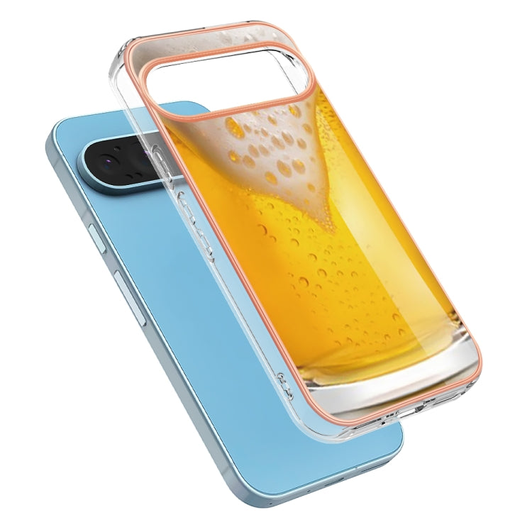 For Google Pixel 9 / 9 Pro Electroplating Dual-side IMD Phone Case(Draft Beer) - Google Cases by PMC TechLife | Online Shopping South Africa | PMC TechLife | Buy Now Pay Later Mobicred