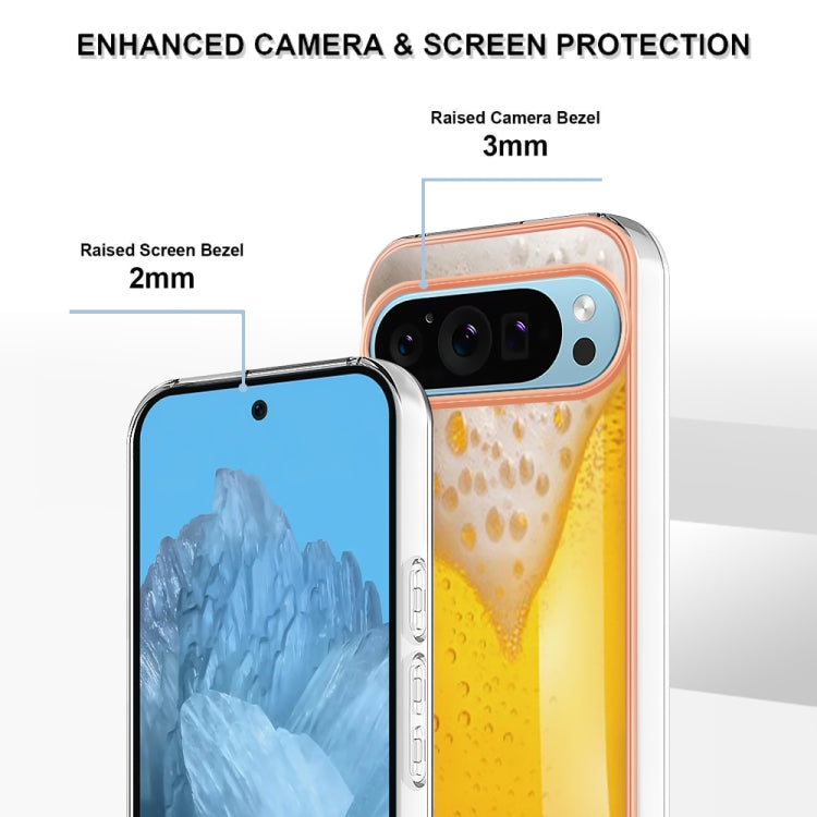 For Google Pixel 9 / 9 Pro Electroplating Dual-side IMD Phone Case(Draft Beer) - Google Cases by PMC TechLife | Online Shopping South Africa | PMC TechLife | Buy Now Pay Later Mobicred