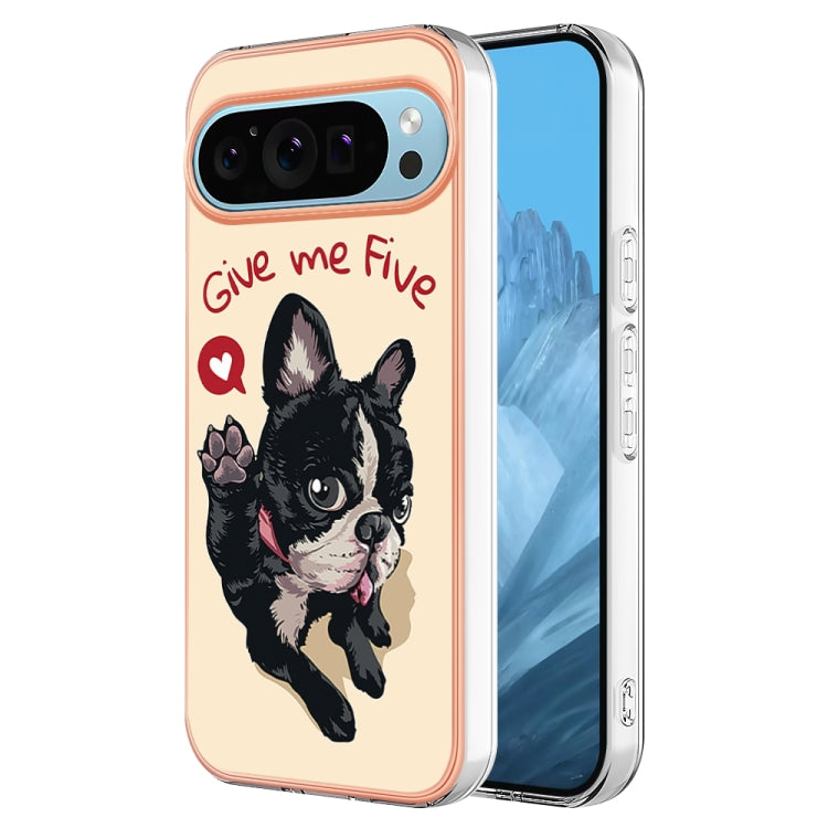 For Google Pixel 9 Pro XL Electroplating Dual-side IMD Phone Case(Lucky Dog) - Google Cases by PMC TechLife | Online Shopping South Africa | PMC TechLife | Buy Now Pay Later Mobicred