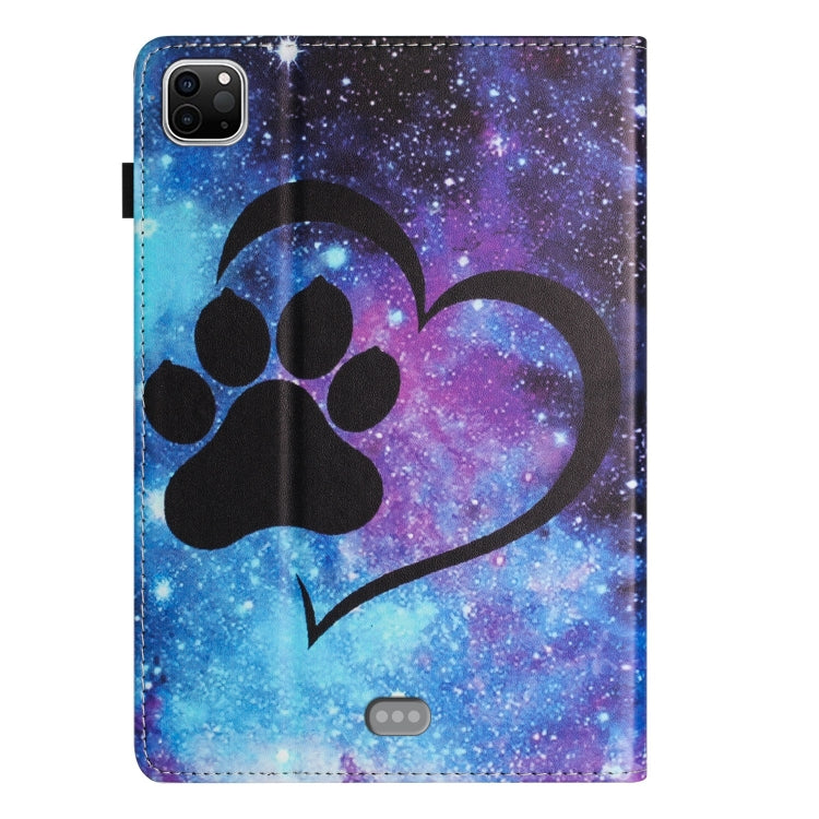 For iPad Pro 11 2024 Sewing Litchi Texture Smart Leather Tablet Case(Footprint) - iPad Pro 11 2024 Cases by PMC TechLife | Online Shopping South Africa | PMC TechLife | Buy Now Pay Later Mobicred