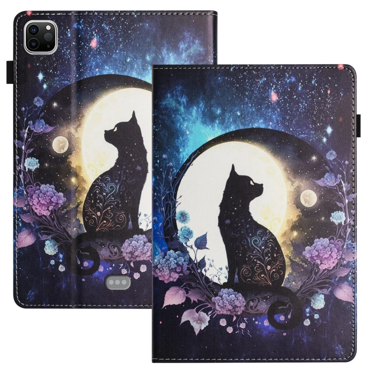 For iPad Pro 11 2024 Sewing Litchi Texture Smart Leather Tablet Case(Cat) - iPad Pro 11 2024 Cases by PMC TechLife | Online Shopping South Africa | PMC TechLife | Buy Now Pay Later Mobicred