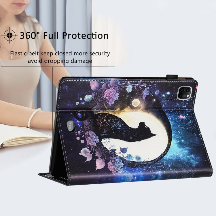 For iPad Pro 11 2024 Sewing Litchi Texture Smart Leather Tablet Case(Cat) - iPad Pro 11 2024 Cases by PMC TechLife | Online Shopping South Africa | PMC TechLife | Buy Now Pay Later Mobicred
