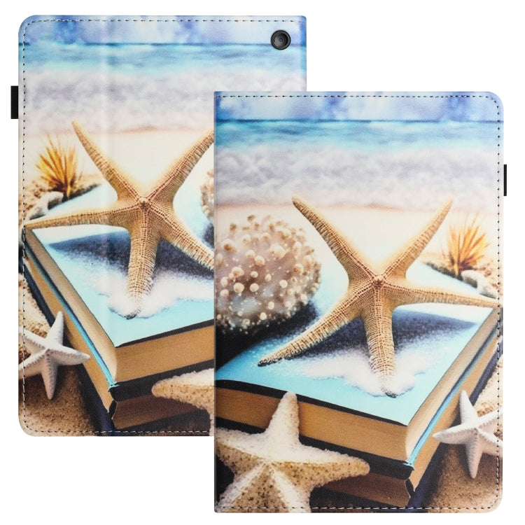 For Amazon Kindle Fire HD 8 2020 2022 Sewing Litchi Texture Smart Leather Tablet Case(Starfish) - Amazon by PMC TechLife | Online Shopping South Africa | PMC TechLife | Buy Now Pay Later Mobicred