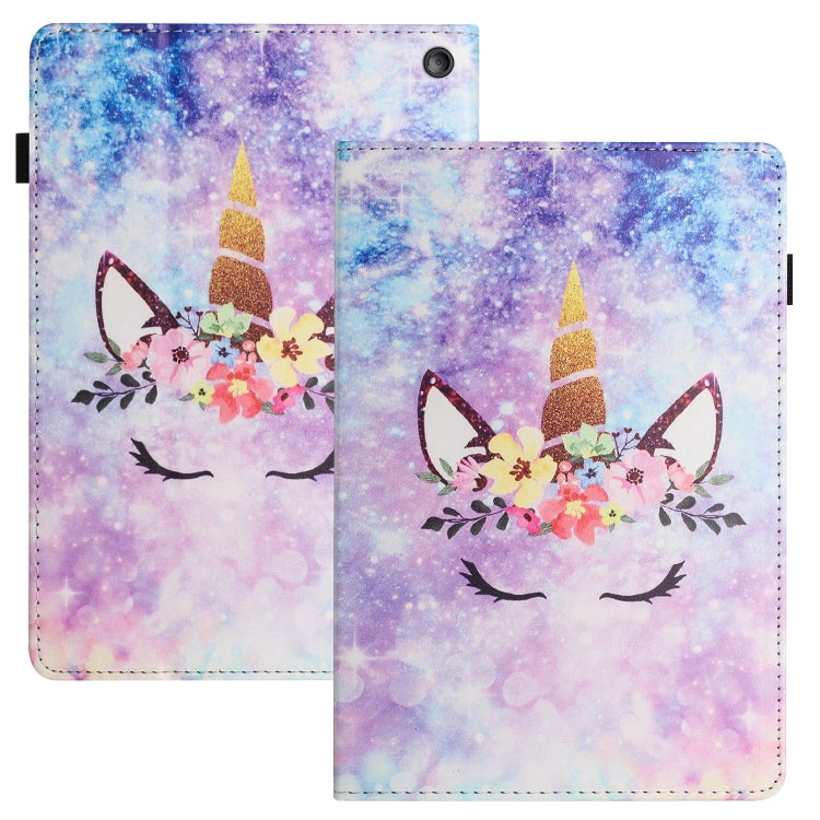 For Amazon Kindle Fire HD 8 2020 2022 Sewing Litchi Texture Smart Leather Tablet Case(Smiling Face) - free shipping - PMC TechLife - Order now!