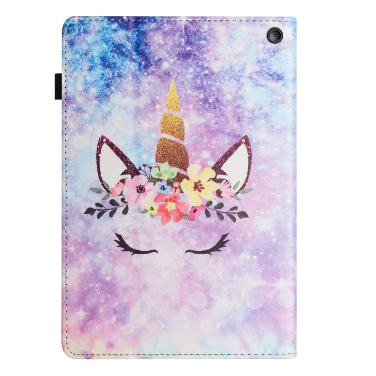 For Amazon Kindle Fire HD 8 2020 2022 Sewing Litchi Texture Smart Leather Tablet Case(Smiling Face) - free shipping - PMC TechLife - Order now!