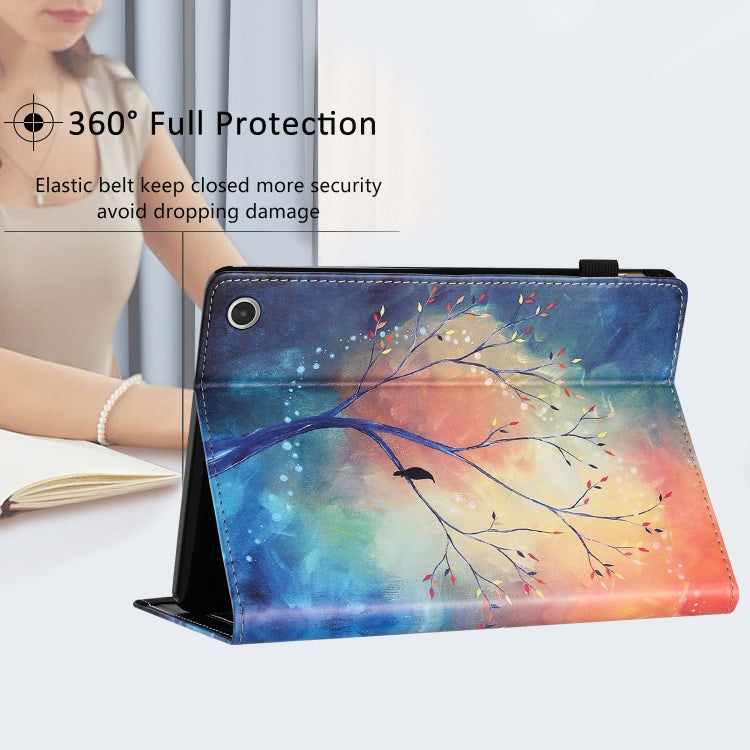 For Amazon Kindle Fire Max 11 2023 Sewing Litchi Texture Smart Leather Tablet Case(Oil Painting Tree) - Amazon by PMC TechLife | Online Shopping South Africa | PMC TechLife | Buy Now Pay Later Mobicred