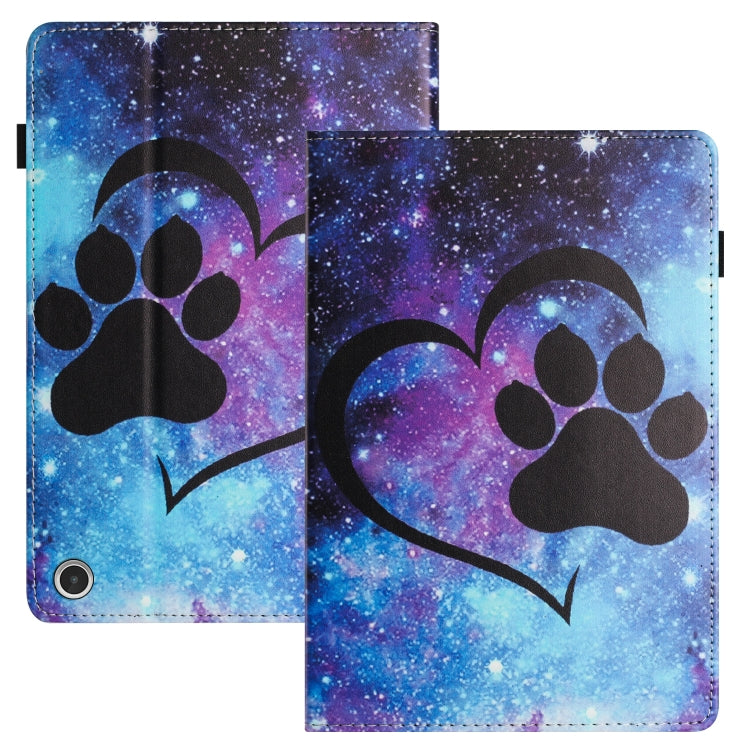 For Amazon Kindle Fire Max 11 2023 Sewing Litchi Texture Smart Leather Tablet Case(Footprint) - free shipping - PMC TechLife - Order now!