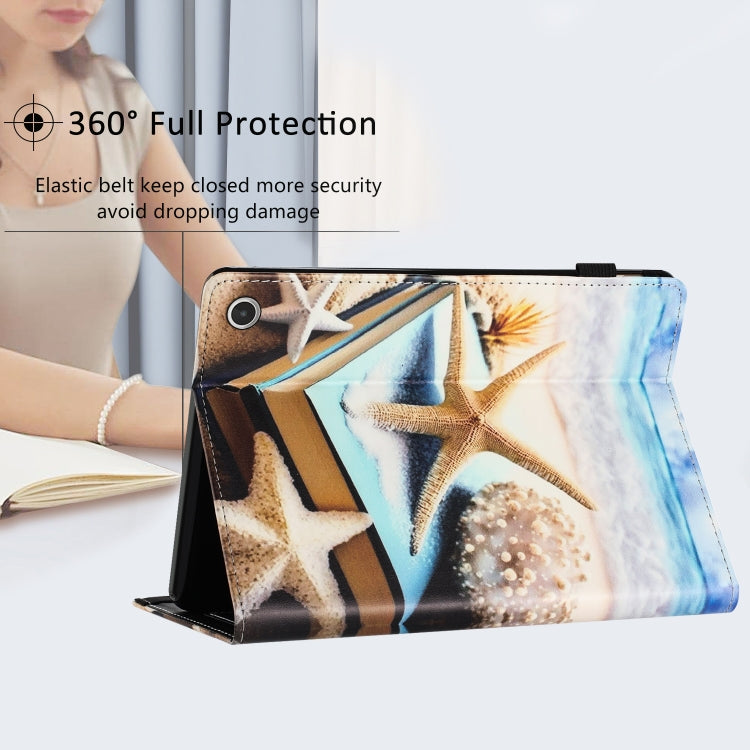 For Amazon Kindle Fire Max 11 2023 Sewing Litchi Texture Smart Leather Tablet Case(Starfish) - Amazon by PMC TechLife | Online Shopping South Africa | PMC TechLife | Buy Now Pay Later Mobicred