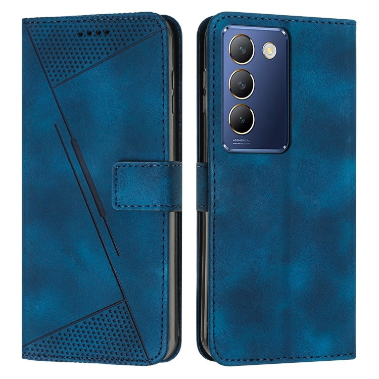 For vivo Y100 IDN Dream Triangle Leather Phone Case with Lanyard(Blue) - vivo Cases by PMC TechLife | Online Shopping South Africa | PMC TechLife | Buy Now Pay Later Mobicred
