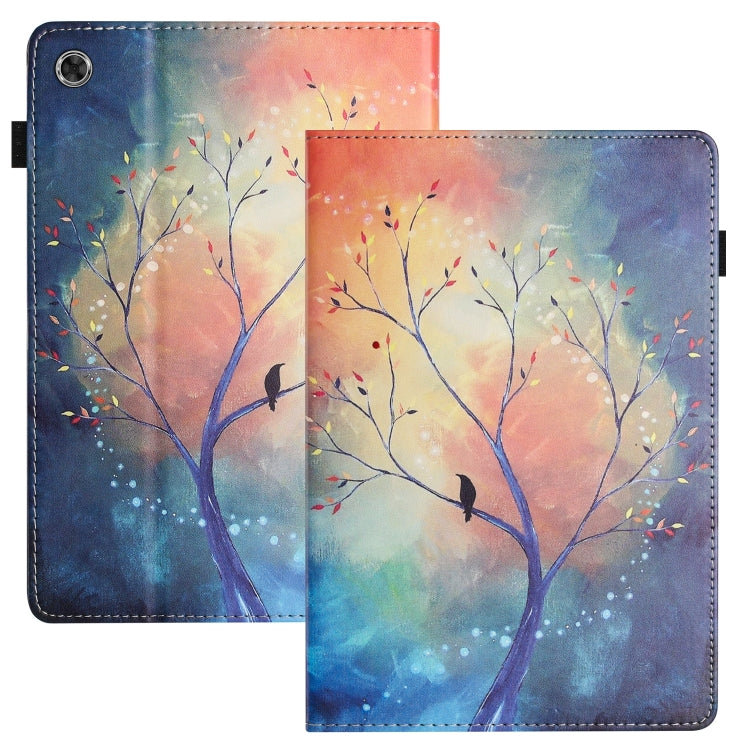 For Lenovo M10 Plus Sewing Litchi Texture Smart Leather Tablet Case(Oil Painting Tree) - Lenovo by PMC TechLife | Online Shopping South Africa | PMC TechLife | Buy Now Pay Later Mobicred