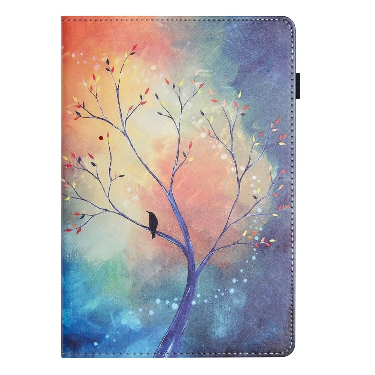For Lenovo M10 Plus Sewing Litchi Texture Smart Leather Tablet Case(Oil Painting Tree) - Lenovo by PMC TechLife | Online Shopping South Africa | PMC TechLife | Buy Now Pay Later Mobicred