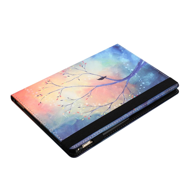 For Lenovo M10 Plus Sewing Litchi Texture Smart Leather Tablet Case(Oil Painting Tree) - Lenovo by PMC TechLife | Online Shopping South Africa | PMC TechLife | Buy Now Pay Later Mobicred