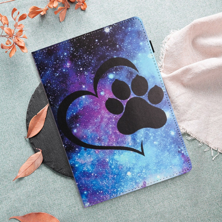 For Lenovo M10 Plus Sewing Litchi Texture Smart Leather Tablet Case(Footprint) - Lenovo by PMC TechLife | Online Shopping South Africa | PMC TechLife | Buy Now Pay Later Mobicred