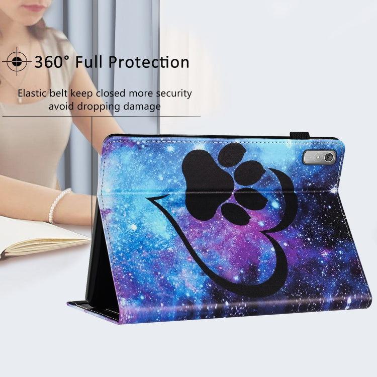 For Lenovo Tab P11 Gen 2 Sewing Litchi Texture Smart Leather Tablet Case(Footprint) - Lenovo by PMC TechLife | Online Shopping South Africa | PMC TechLife | Buy Now Pay Later Mobicred