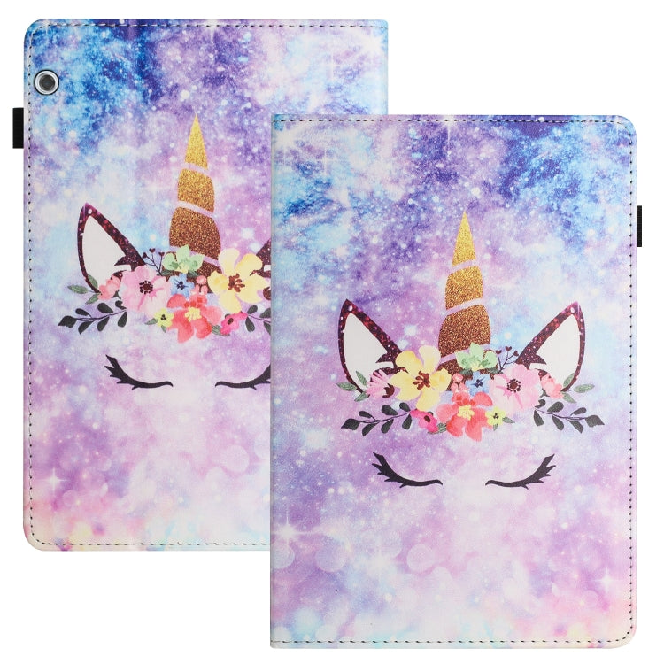 For Huawei MediaPad T3 10 Sewing Litchi Texture Smart Leather Tablet Case(Smiling Face) - Huawei by PMC TechLife | Online Shopping South Africa | PMC TechLife | Buy Now Pay Later Mobicred