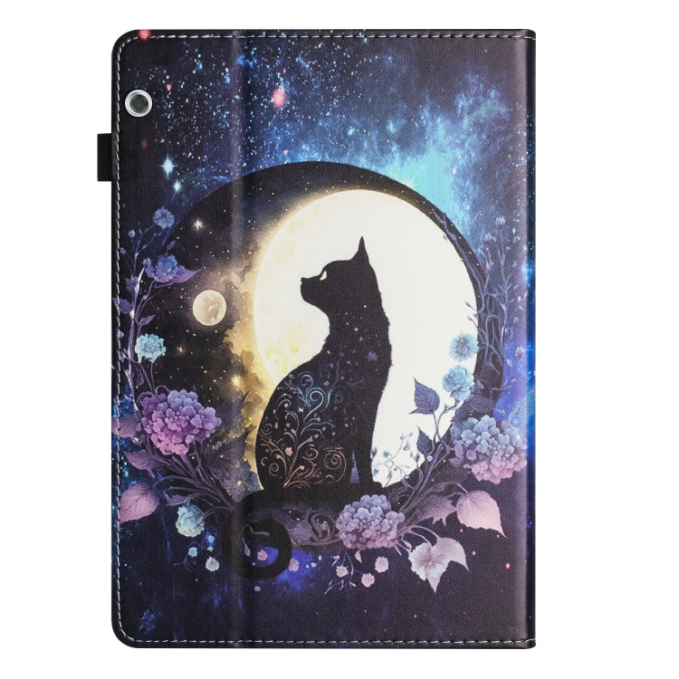 For Huawei MediaPad T5 10 Sewing Litchi Texture Smart Leather Tablet Case(Cat) - Huawei by PMC TechLife | Online Shopping South Africa | PMC TechLife | Buy Now Pay Later Mobicred