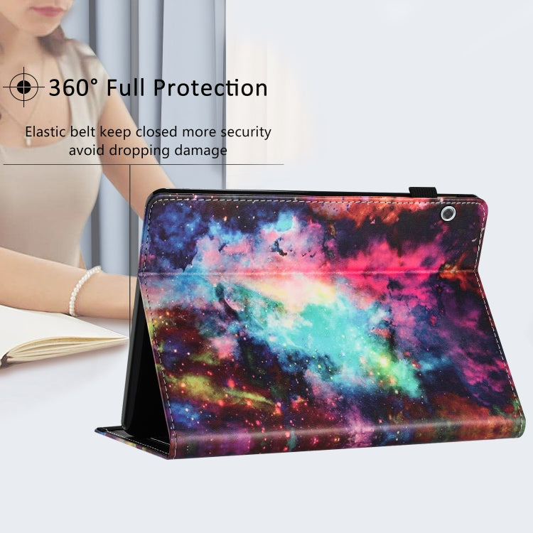 For Huawei MediaPad T5 10 Sewing Litchi Texture Smart Leather Tablet Case(Starry Sky) - Huawei by PMC TechLife | Online Shopping South Africa | PMC TechLife | Buy Now Pay Later Mobicred