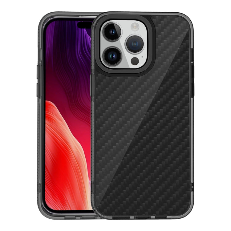 For iPhone 15 Pro Max Armor Carbon Fiber TPU + PC Phone Case(Black) - iPhone 15 Pro Max Cases by PMC TechLife | Online Shopping South Africa | PMC TechLife | Buy Now Pay Later Mobicred