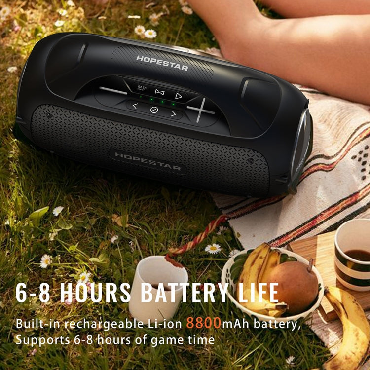 HOPESTAR A50 80W IPX6 Waterproof Portable Bluetooth Speaker Outdoor Subwoofer(Black) - free shipping - PMC Jewellery - Order now!