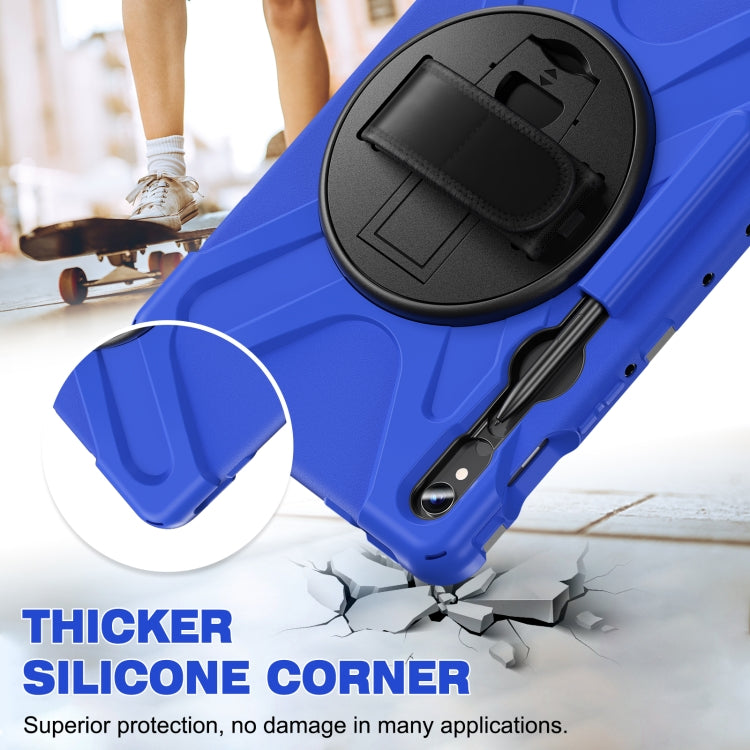 For Galaxy Tab S10 FE / S9 FE / S9 / S8 / S7 Rotatable Kickstand Grip Heavy Duty Hard Rugged Tablet Case(Blue) - free shipping - PMC Jewellery - Order now!