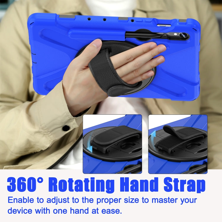 For Galaxy Tab S10 FE / S9 FE / S9 / S8 / S7 Rotatable Kickstand Grip Heavy Duty Hard Rugged Tablet Case(Blue) - free shipping - PMC Jewellery - Order now!
