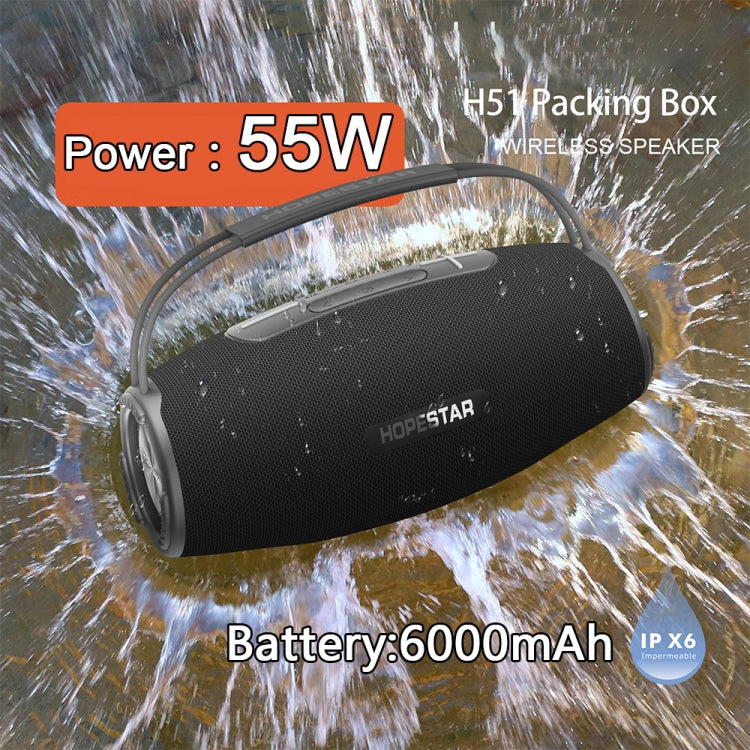 HOPESTAR H51 IPX6 Waterproof Outdoor Portable Wireless Bluetooth Speaker(Blue) - free shipping - PMC Jewellery - Order now!
