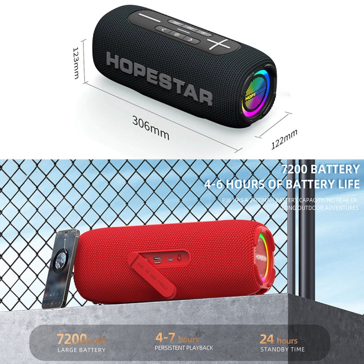 HOPESTAR P32Max 55W IPX6 Waterproof Portable Wireless Bluetooth Speaker(Red) - free shipping - PMC Jewellery - Order now!