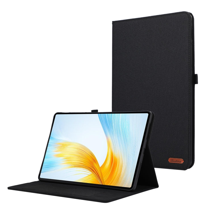 For Honor MagicPad 13 Fabric Texture Horizontal Flip Leather Tablet Case(Black) - Honor by PMC TechLife | Online Shopping South Africa | PMC TechLife | Buy Now Pay Later Mobicred