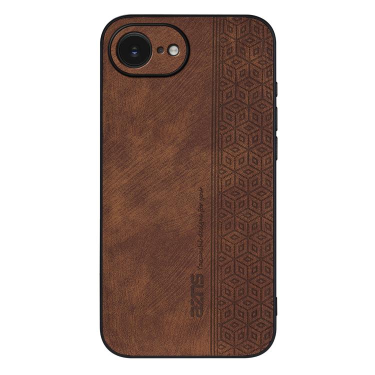 For iPhone 16e AZNS 3D Embossed Skin Feel Phone Case(Brown) - free shipping - PMc TechLife - Order now!