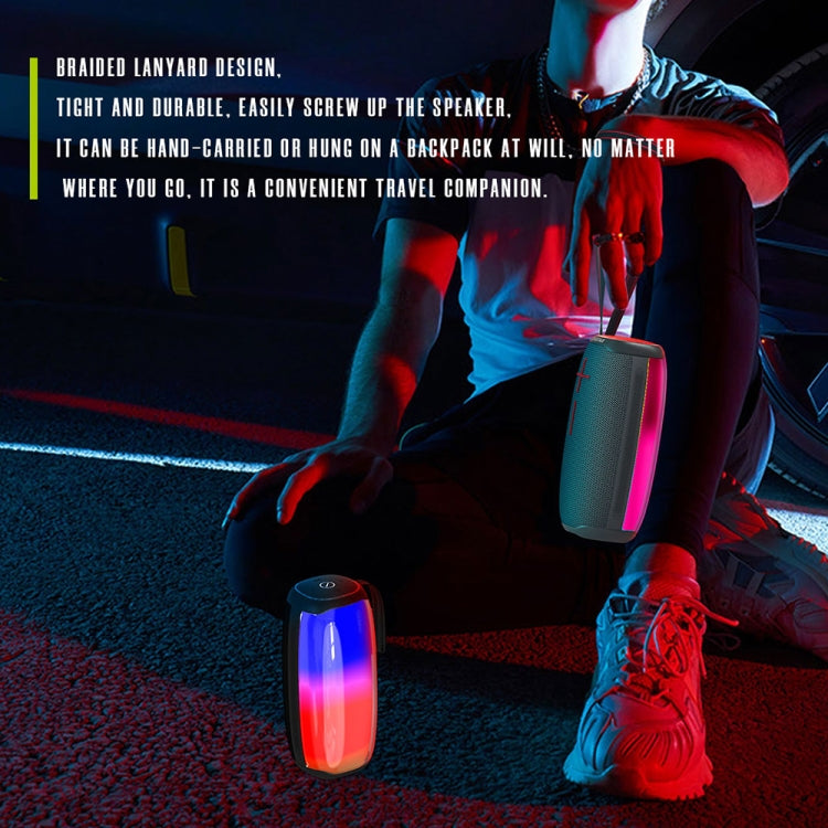 HOPESTAR P50 IPX6 Waterproof Outdoor Portable RGB Light Bluetooth Speaker(Black) - free shipping - PMC Jewellery - Order now!