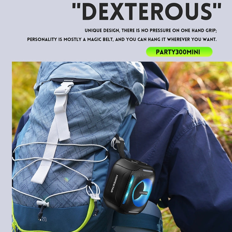 HOPESTAR Party 300mini IPX5 Waterproof Portable Bluetooth Speaker 360 Degree Stereo Outdoor Speaker(Black) - free shipping - PMC Jewellery - Order now!