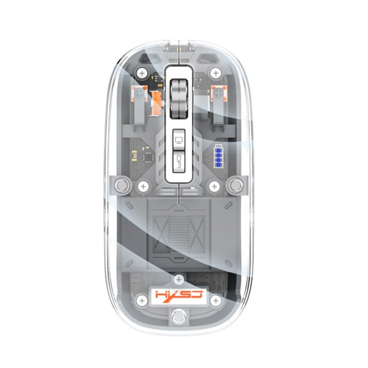 HXSJ T900 Transparent Magnet Three-mode Wireless Gaming Mouse(Grey) - free shipping - PMC Jewellery - Order now!