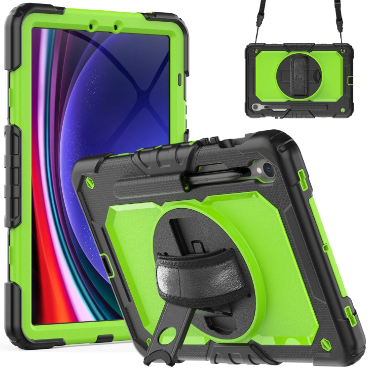 For Samsung Galaxy Tab S8 / S7 Silicone Hybrid PC Tablet Protective Case(Black+Yellow Green) - Galaxy Tab S8 Cases by PMC Jewellery | Online Shopping South Africa | PMC Jewellery | Buy Now Pay Later Mobicred