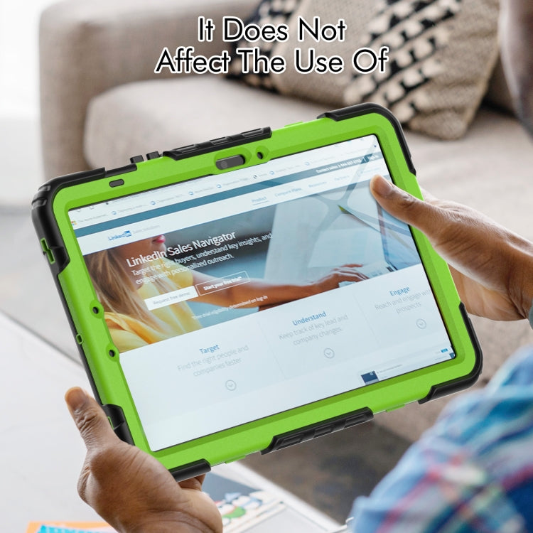 For Samsung Galaxy Tab S8 / S7 Silicone Hybrid PC Tablet Protective Case(Black+Yellow Green) - Galaxy Tab S8 Cases by PMC Jewellery | Online Shopping South Africa | PMC Jewellery | Buy Now Pay Later Mobicred