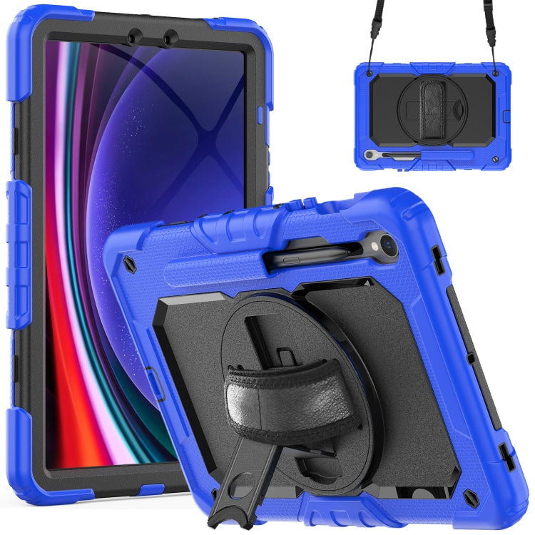 For Samsung Galaxy Tab S8 / S7 Silicone Hybrid PC Tablet Protective Case(Dark Blue+Black) - Galaxy Tab S8 Cases by PMC Jewellery | Online Shopping South Africa | PMC Jewellery | Buy Now Pay Later Mobicred