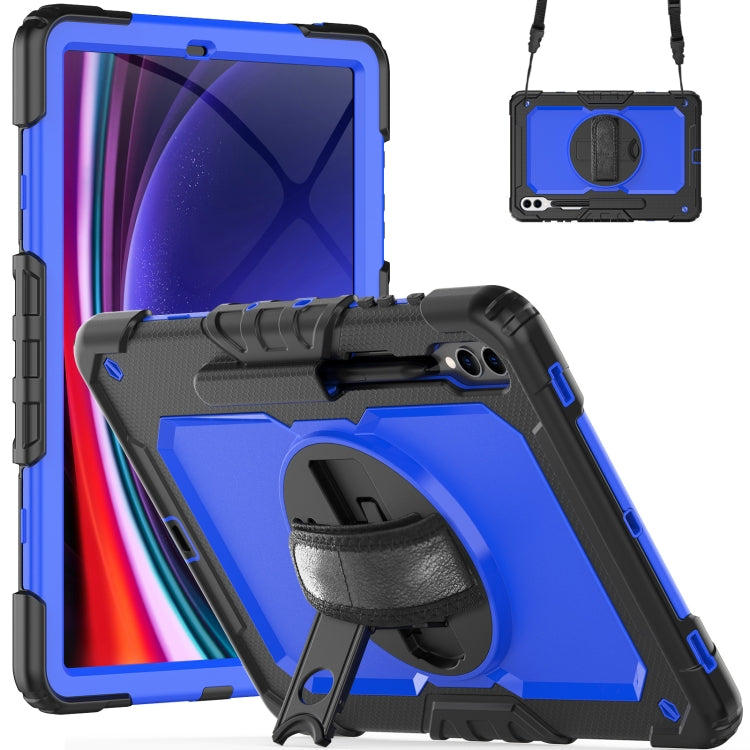 For Samsung Galaxy Tab S10+ / S9+ / S9 FE+ Silicone Hybrid PC Tablet Protective Case(Black+Dark Blue) - Galaxy Tab S9+ Cases by PMC Jewellery | Online Shopping South Africa | PMC Jewellery | Buy Now Pay Later Mobicred