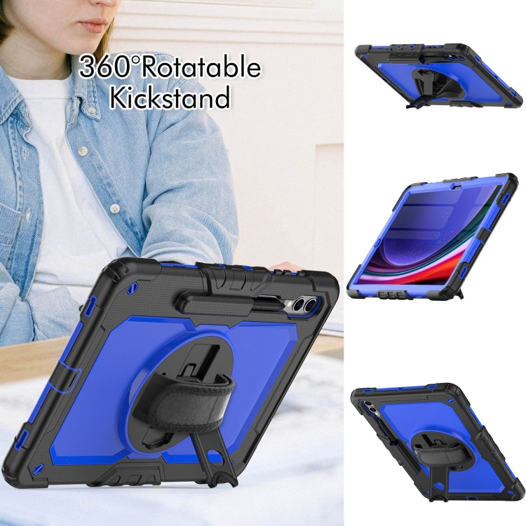 For Samsung Galaxy Tab S10+ / S9+ / S9 FE+ Silicone Hybrid PC Tablet Protective Case(Black+Dark Blue) - Galaxy Tab S9+ Cases by PMC Jewellery | Online Shopping South Africa | PMC Jewellery | Buy Now Pay Later Mobicred