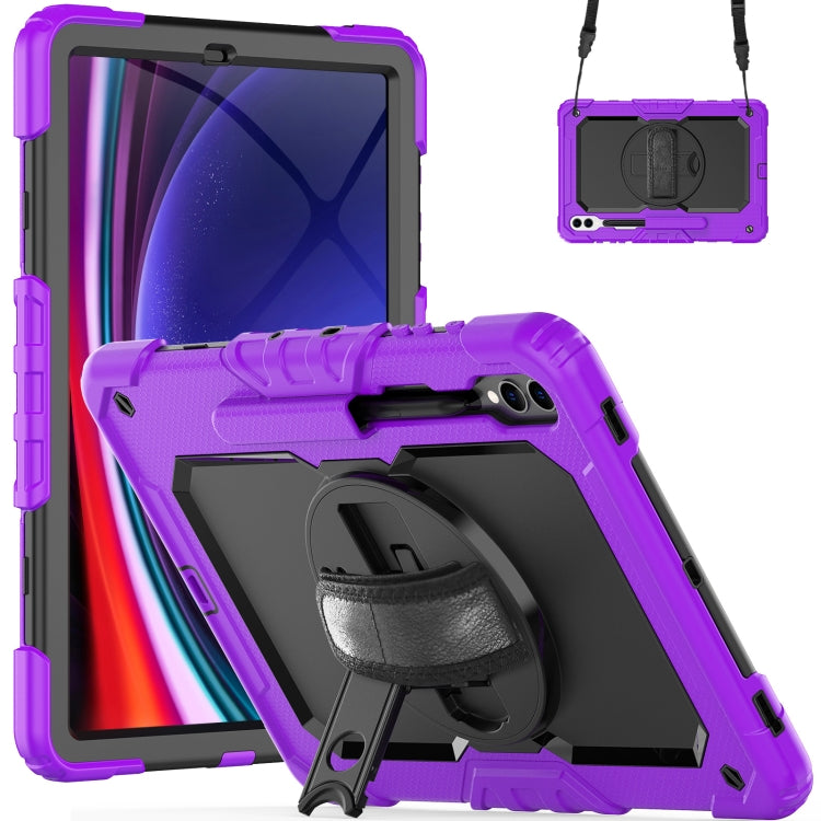 For Samsung Galaxy Tab S10+ / S9+ / S9 FE+ Silicone Hybrid PC Tablet Protective Case(Purple+Black) - Galaxy Tab S9+ Cases by PMC Jewellery | Online Shopping South Africa | PMC Jewellery | Buy Now Pay Later Mobicred