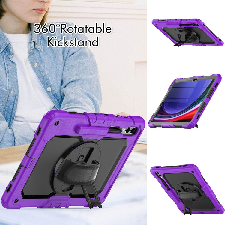 For Samsung Galaxy Tab S10+ / S9+ / S9 FE+ Silicone Hybrid PC Tablet Protective Case(Purple+Black) - Galaxy Tab S9+ Cases by PMC Jewellery | Online Shopping South Africa | PMC Jewellery | Buy Now Pay Later Mobicred