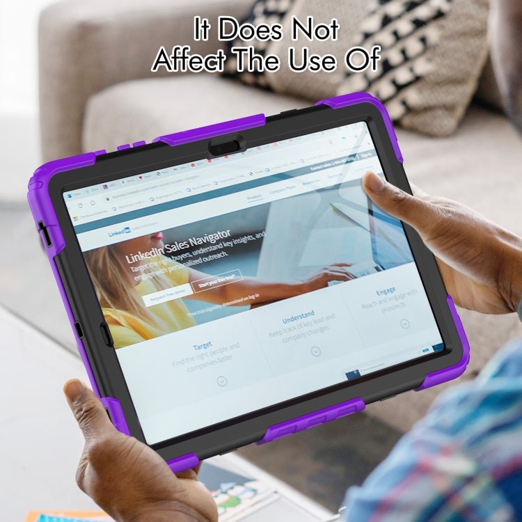 For Samsung Galaxy Tab S10+ / S9+ / S9 FE+ Silicone Hybrid PC Tablet Protective Case(Purple+Black) - Galaxy Tab S9+ Cases by PMC Jewellery | Online Shopping South Africa | PMC Jewellery | Buy Now Pay Later Mobicred